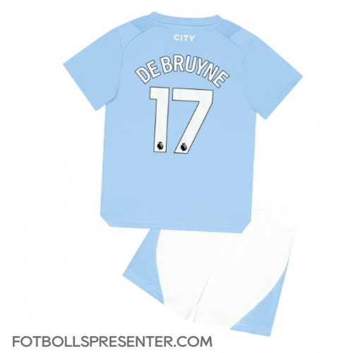 Manchester City Kevin De Bruyne #17 Hemmatröja Barn 2023-24 Kortärmad (+ korta byxor)